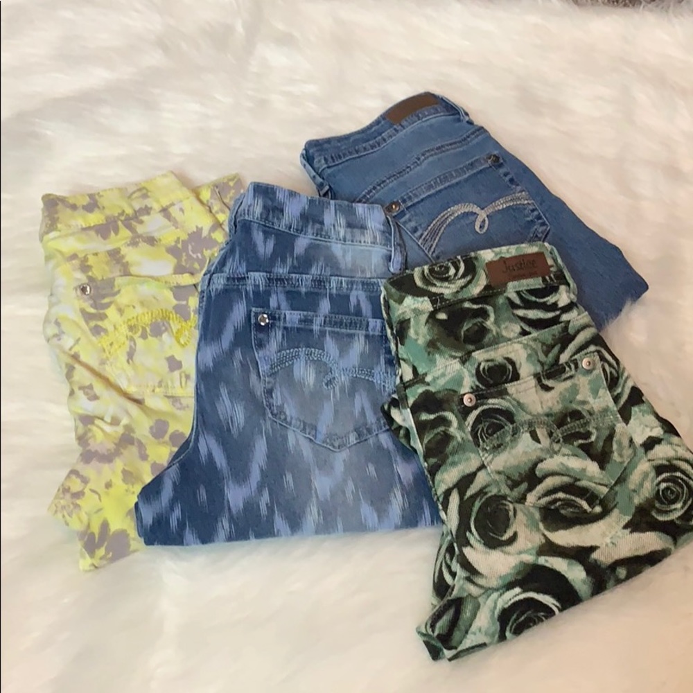 ‼️ 4 Pair of Justice Jeans Size 12